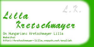 lilla kretschmayer business card